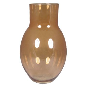 Grande vaso da fiori AFRODITA, vetro, arancione-trasparente, 40cm, Ø22cm