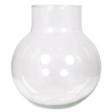 Vaso decorativo a sfera AFRODITA, vetro, trasparente, 28cm, Ø25cm