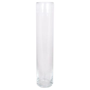 Grande vaso cilindrico SANYA OCEAN in vetro, trasparente, 50cm, Ø10cm