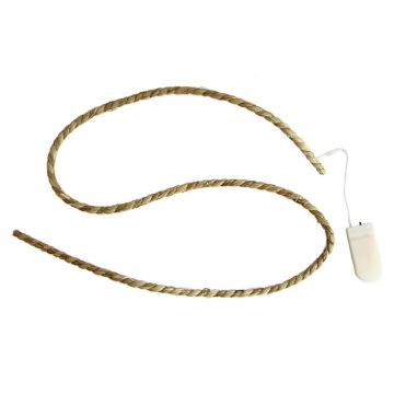 Corda decorativa in erba ARNAR con catena di luci, beige, Ø0,5cm
