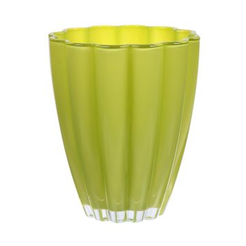 Vaso da fiori in vetro BEA, verde mela, 17cm, Ø14cm