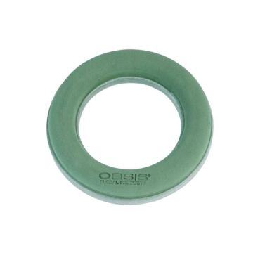 Schiuma umida OASIS Ring SOANA, base in schiuma rigida EcoBase, verde, 4 cm, Ø 25 cm