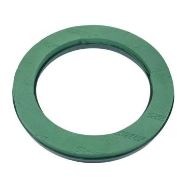 Schiuma floreale OASIS corona LOAH in contenitore in composto di carta Naylor Base, con puntini antiscivolo, verde, 5 cm, Ø 25 cm