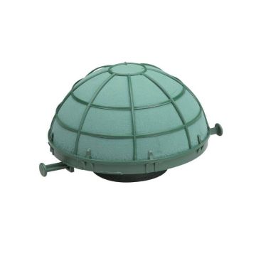 OASIS Massa floreale VANISE per auto, decorazioni nuziali, base in plastica, griglia, con ventosa, verde, 13 cm, Ø 20 cm