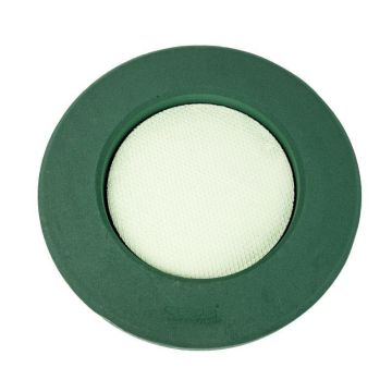 OASIS Schiuma per fiori freschi Anello con piedistallo DEVANY, floristica funebre, base in legno Bioline, verde, 4,5 cm, Ø37 cm