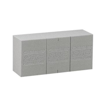 OASIS Muschio da inserire mattoni DEJAN per fiori artificiali, con linee di taglio, grigio, 23x11x7,5cm