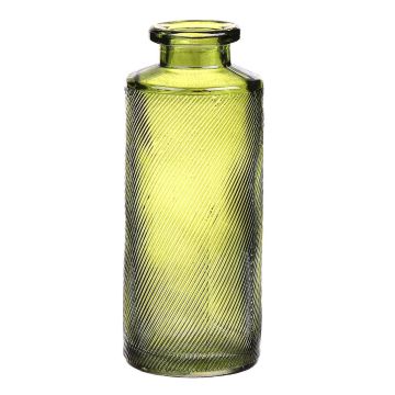 Vaso di vetro EMANUELA, grano, verde oliva-trasparente, 13,2cm, Ø5,2cm