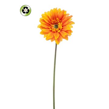 Gerbera artificiale FRALWE, Eco Collection, arancione, 65 cm, Ø 13 cm