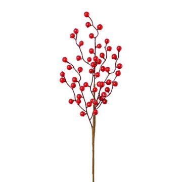 Ramo artificiale rosa di patata GAVRON con bacche di rosa canina, rosso, 45 cm