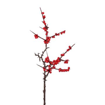 Ramo artificiale agrifoglio MARTEL con bacche, rosso, 55 cm