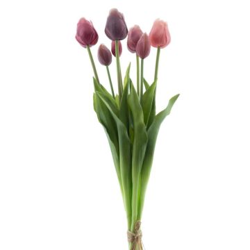 Mazzo di tulipani artificiali misti LONA, rosa-malva, 45 cm, Ø 20 cm