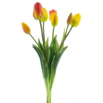 Mazzo di tulipani artificiali misti LONA, giallo-arancione, 45 cm, Ø 20 cm