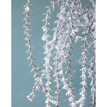 Ramo artificiale di rhipsalis HASAN, glitter, argento, 120cm