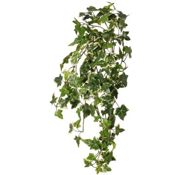 Edera artificiale pendente ARJANA, bastoncino, difficilmente infiammabile, verde-bianco, 75 cm