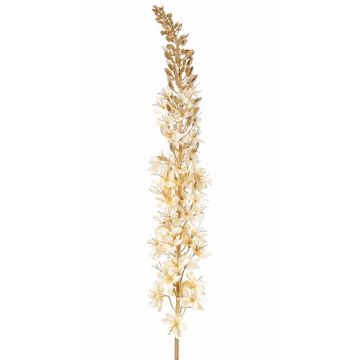 Cera di steppa artificiale in velluto UCHANA, crema-oro, 110 cm