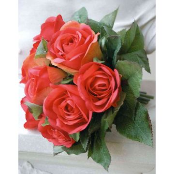 Mazzo di rose artificiali JASCHA, rosso, 25cm, Ø25cm
