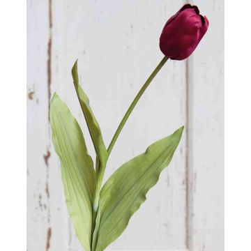 Tulipano finto ILARIA, rosso bordeaux, 40cm