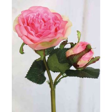 Rosa artificiale QUEENIE, rosa, 30cm, Ø3-5cm
