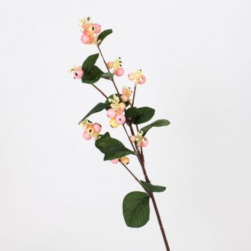 Ramo di sinforicarpo finto NERINA, bacche, albicocca-rosa, 50cm