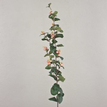 Ramo di sinforicarpo finto NERINA, bacche, albicocca-rosa, 95cm
