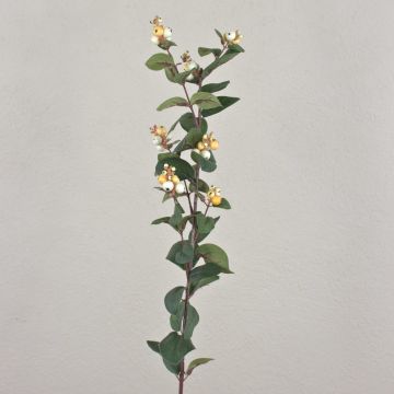 Ramo di sinforicarpo finto NERINA, bacche, albicocca-crema, 95cm