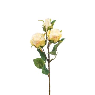 Ramo artificiale di rosa FREYDE, crema, 45 cm, Ø 4-5 cm