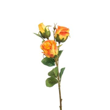 Ramo artificiale di rosa FREYDE, arancione, 45 cm, Ø 4-5 cm