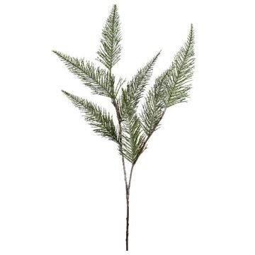 Ramo artificiale felce VRENTO, innevato, verde-bianco, 75 cm