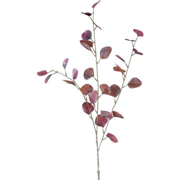 Ramo artificiale eucalipto PLOHIN, glitter, rosso scuro, 95 cm