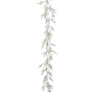 Ghirlanda artificiale abete rosso KIBO, argento, 180 cm