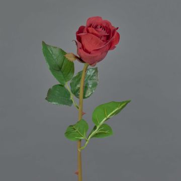 Rosa artificiale GENIO, rossa, 60 cm