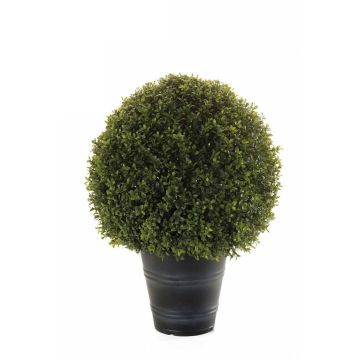 Basso cespuglio di bosso artificiale TOM in vaso, crossdoor, 53 cm, Ø 40 cm