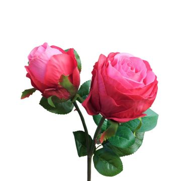 Fiore artificiale rosa RENATUS, rosa shocking, 45 cm, Ø6-8 cm