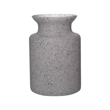 Portacandela in vetro HANNA EARTH, grigio granito, 20 cm, Ø14 cm