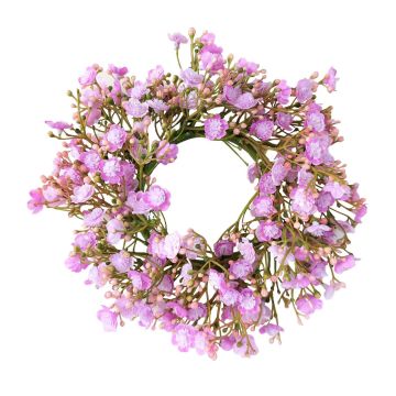 Corona artificiale di gypsophila LITAGO, rosa-viola, Ø 20 cm