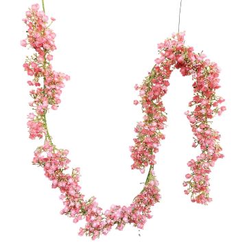 Ghirlanda artificiale di gypsophila LITAGO, rosa-rosa, 180 cm