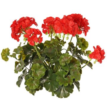 Geranio artificiale MALINA su bastoncino, crossdoor, rosso, 40 cm