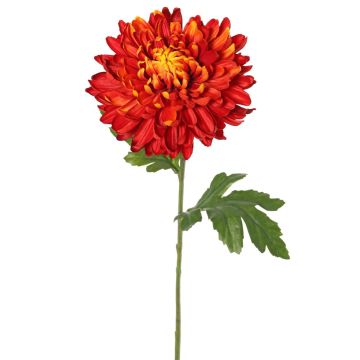 Crisantemo artificiale DELPHINA, arancione scuro, 65 cm, Ø 14 cm