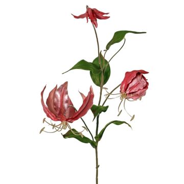 Ramo di gloriosa in velluto DINFAS, malva-oro, 80 cm