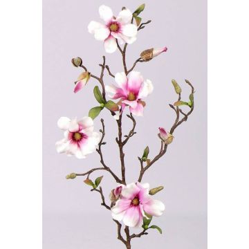Ramo di magnolia artificiale MARGA, rosa-fucsia, 80cm, Ø6-8cm