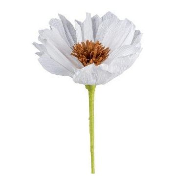 Fiore decorativo NOSFIN in carta, bianco, 45 cm