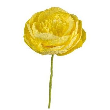 Fiore decorativo PINERY in carta, giallo, 45 cm