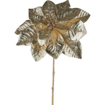 Fiore artificiale stella di Natale MERVLON, color champagne, 65 cm