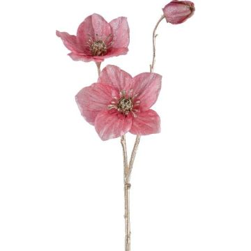 Ramo artificiale Rosa di Natale GRIMFAL, rosa, 55 cm