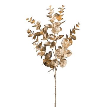 Ramo artificiale eucalipto SLOFER, oro metallizzato, 65 cm