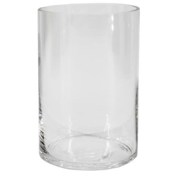 Vaso cilindrico in vetro SANSA OCEAN, riciclato, trasparente, 15 cm, Ø 10 cm