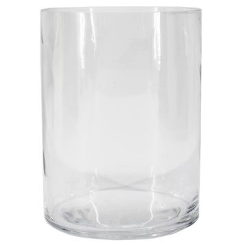 Vaso cilindrico in vetro SANSA OCEAN, riciclato, trasparente, 20 cm, Ø 15 cm
