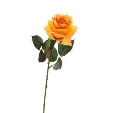 Rosa artificiale SIMONY, giallo-arancione, 45cm, Ø8cm