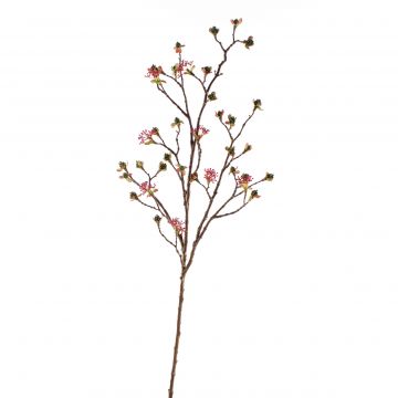 Ramo d'acero di simulazione JOACHIM, con fiori, rosa-verde, 110cm