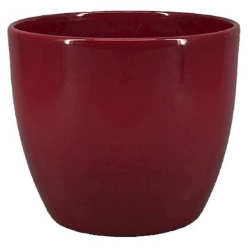 Fioriera grande in ceramica TEHERAN BASAR, rosso vino, 25cm, Ø28cm